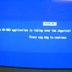 An MS-DOS application is taking over my joystick!? Oh no! What will I do? (My favorite BSOD.)